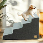 Pet 3/4 Step Stair Dog Cat Ramp Ladder High-Density Foam Sponge Dogs Sofa Removable and Washable Training Pet Ramp Stairs - shimendi