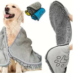 Pet Towel Super Absorbent Bath Dog Bath Towel Chenille Quick Drying Super Large Thick For Cats Pets Dogs Clothing Home Garden - shimendi