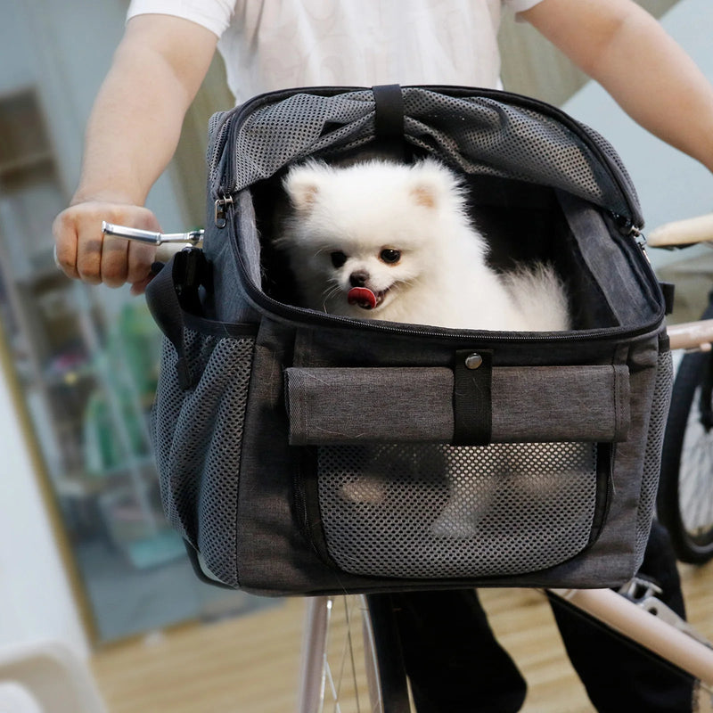 Dog Bike Basket Pet Oxford Cloth Carrier Backpack Expandable Puppy Backpack Pannier for Small Medium Cats Dogs shimendi Sécurité et Confort pour Chien chat| Shimendi