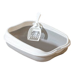 Semi-enclosed Litter Box Spatter-proof Cat Toilet Large Kitten Cleaning Supplies Large Cat Poop Bowl Pet Bupplies - shimendi