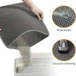 Cat Litter Mat Waterproof Double Layer Pet Litter Box Mat Pet Toilet Cat Mat Nonslip Sand Cat Washable Mat Pet Clean - shimendi
