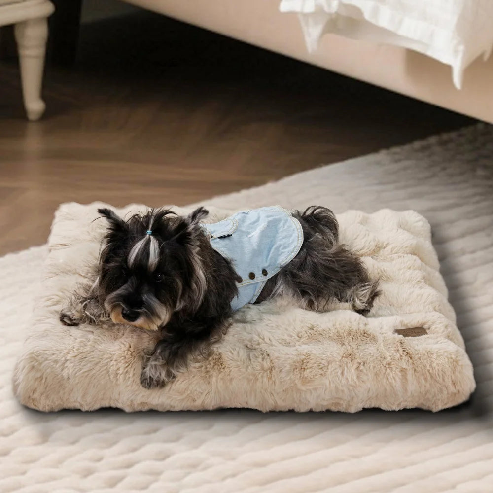 Ultra Plush Dog Bed Soft Pet Cushion Large Dog Crate Puppy Mattress Washable Mat