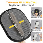 Reusable Double-Sided Pet Hair Removal Glove Anti-Static Grooming Tool for Cats Dogs Soft Brush Mitt for Furniture Carpet Cloth - shimendi