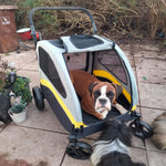 Premium Dog Stroller Pram 4 Wheel Foldable Cart Travel Walk Pet Jogger Wagon for Small Medium Large Dogs - shimendi