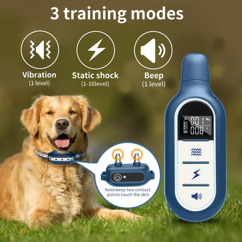 Electric Dog Training Collar Waterproof Dog Bark Collar Pet With Remote Control Rechargeable Anti Barking Device All Size Dogs shimendi Sécurité et Confort pour Chien chat| Shimendi