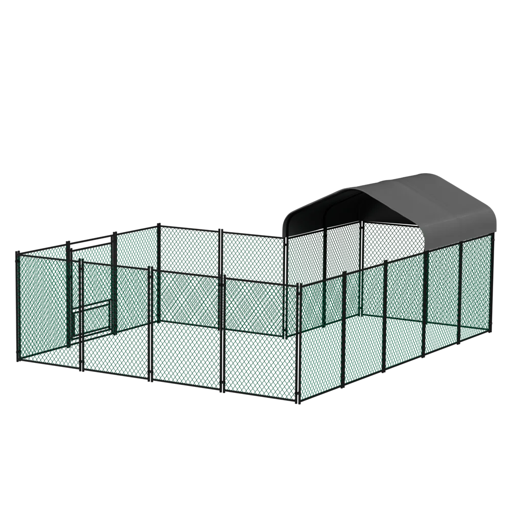 Heavy Duty XXL Chicken Run Coop Cage Walk In Coop Poultry Hen Rabbit Metal Kennel Hutch Pen with Waterproof UV Cover Outdoor