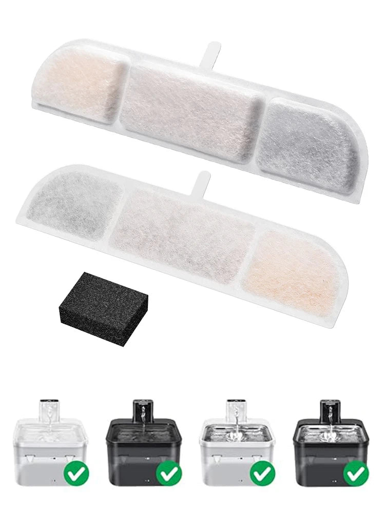 6/8/12/14/16PCS Activated Carbon Replacement Filters For Pet Automatic Drinking Fountain Battery Operated Cat Water Fountain