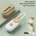 Steamy Dog Brush Electric Spray Cat Hair Brush 3 in1 Dog Steamer Brush for Massage Pet Grooming Removing Tangled and Loose Hair - shimendi