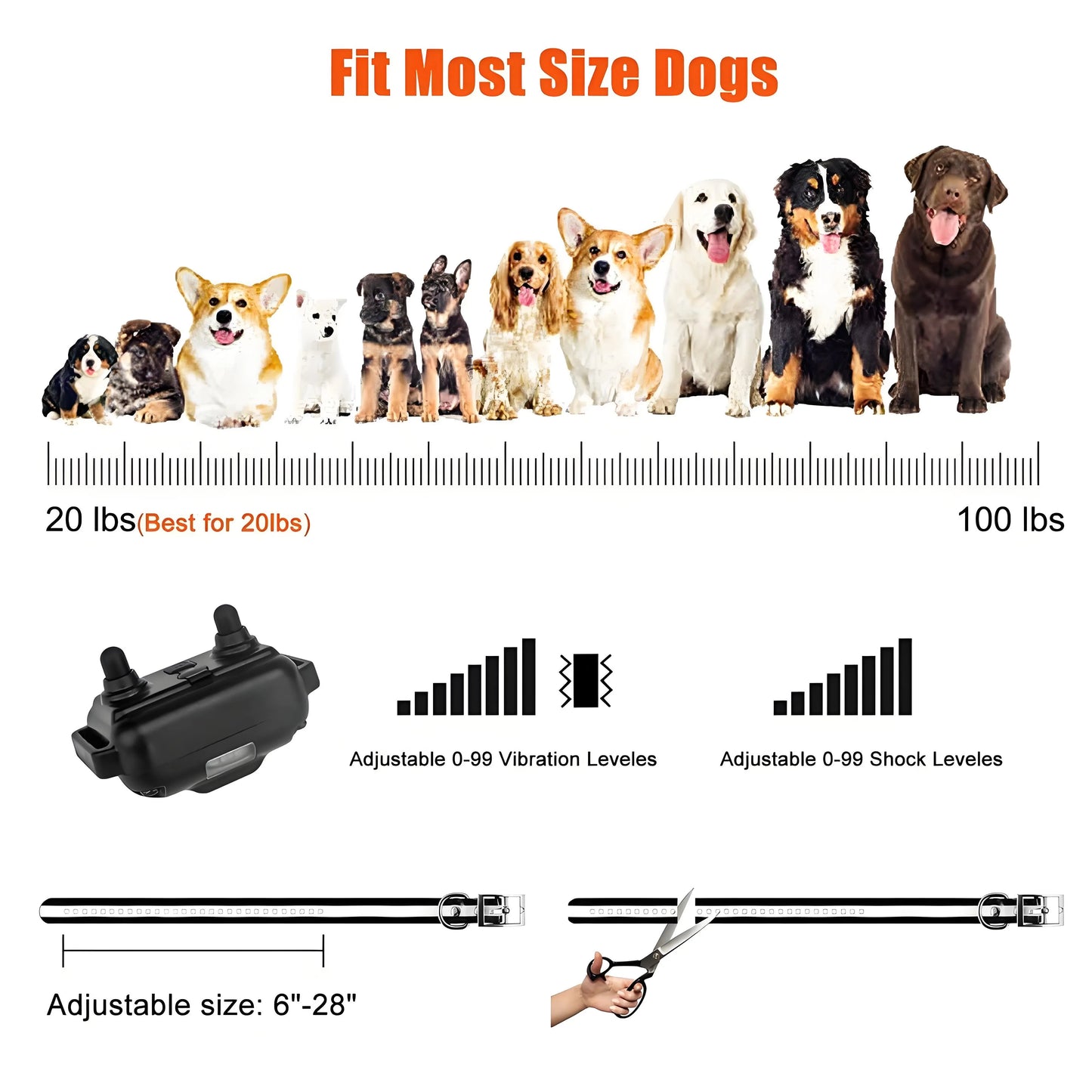 800m Dog Training Collar LCD Screen Waterproof Pet Electronic Collar Remote Control Trainer For Most Dogs