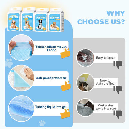 100/50/40/30Pcs Pet Urine Pads, Thickened Deodorizing Dog Urine Pads, Essential Diapers for Pets, Disposable Absorbent Pads, Dis