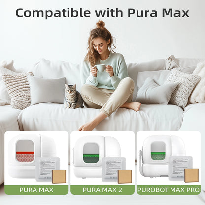 N50 Cat Litter Deodorizer Blocks - Strong Odor Eliminator, Long-Lasting Freshness, Refillable Cubes for Litter Box Odor Control