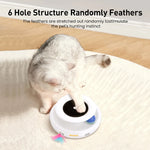 ROJECO 2 in 1 Smart Cat Toys Automatic Feather Fun Ball Toy Set For Cat Dog 5 Modes Electronic Interactive Pet Toy Accessories - shimendi