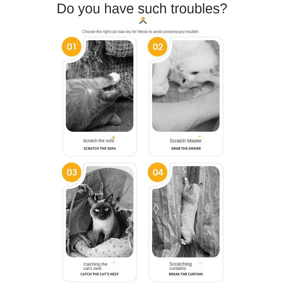 2in1 Cat Scratching Board Protect Furniture Grinding Claw Toys Oval Sisal weaving Wear-resistant Cat Nest Cat Accessories