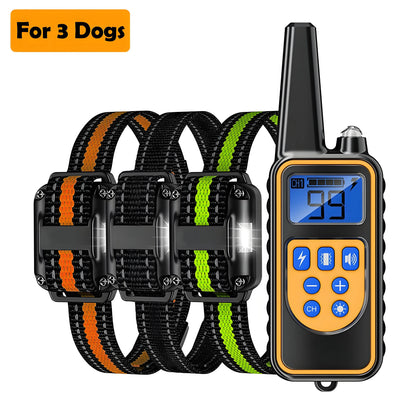 800m Dog Training Collar LCD Screen Waterproof Pet Electronic Collar Remote Control Trainer For Most Dogs