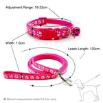 Dog Cat Collar Leash Set Adjustable for Puppy Outdoor Walking Compatible with Chihuahua Terrier Schnauzer General Traction Rope shimendi Sécurité et Confort pour Chien chat| Shimendi