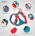 Truelove Pet harness Fashionable Nylon Durable Dog Harness Reflective Breathable Padded Training Vest Luxury Pet Accessories - shimendi