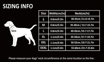 Truelove Pet P-Chain Nylon Dog Collar Stainless Steel Chain Pull-resistant Reflective Decorative Explosion-proof Walking TLC5373