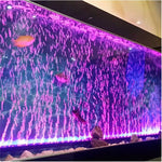 Aquarium Light LED Air Bubble Aquarium Lamp Underwater Submersible Fish Tank Light Color Changing Making Oxygen for Fish Tank