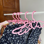 5PCS Durable Pink Sakura Angel Wing Shape Traceless Non-Slip Hanger Girl'S Children Clothes Hangers Rack