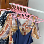5PCS Durable Pink Sakura Angel Wing Shape Traceless Non-Slip Hanger Girl'S Children Clothes Hangers Rack