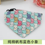 New Fashion Cartoon Cat Bandana Bow Tie Kitten Dog Scarf Adjustable Pet Cat Collar Handmade Trigon Pet Supplies Cat Accessories