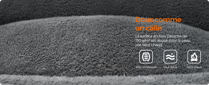 Feandrea Dog Basket, Raised Edge, Non-Slip, Removable Washable Cover, XL Size for Large Dogs, 100 x 75 x 25 cm, Grey