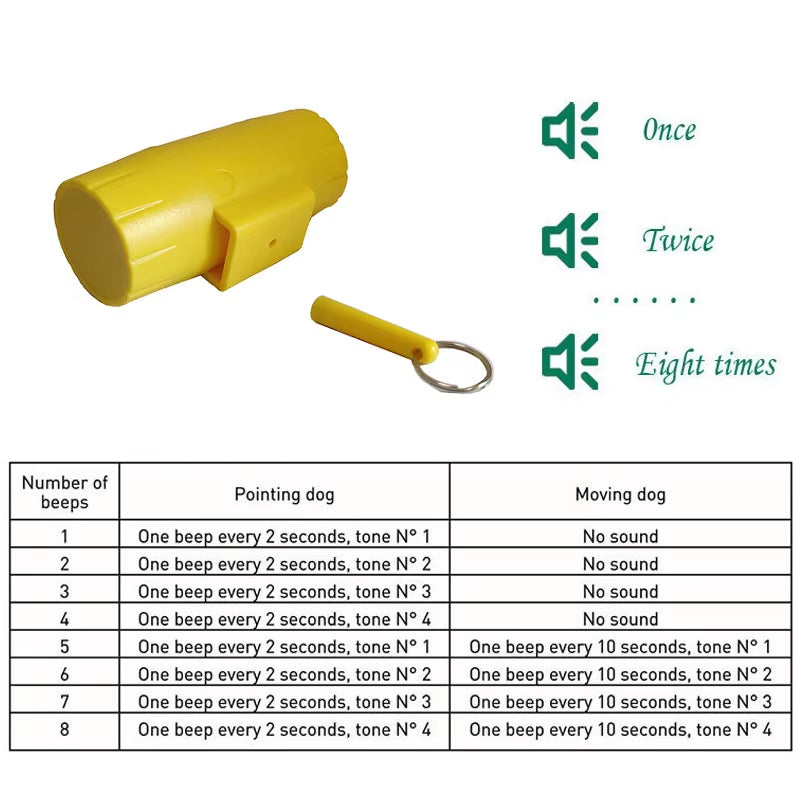 Hunting Dog Beeper Collars Waterproof Dog Training Collar 8 Built-In Beeper Sound Dog Tracker Collars Control up to 1000Meters
