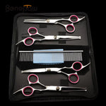 Safe Stainless Steel Pet Scissors for Dog Grooming Comfortable Rounded Tips Curved Dog Scissors Kit Tools Gift Comb