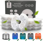 Water Fountain Carbon Replacement Filters for 304 Stainless Steel Cat Drinking Fountain 4PCS Filters Pet Supplies