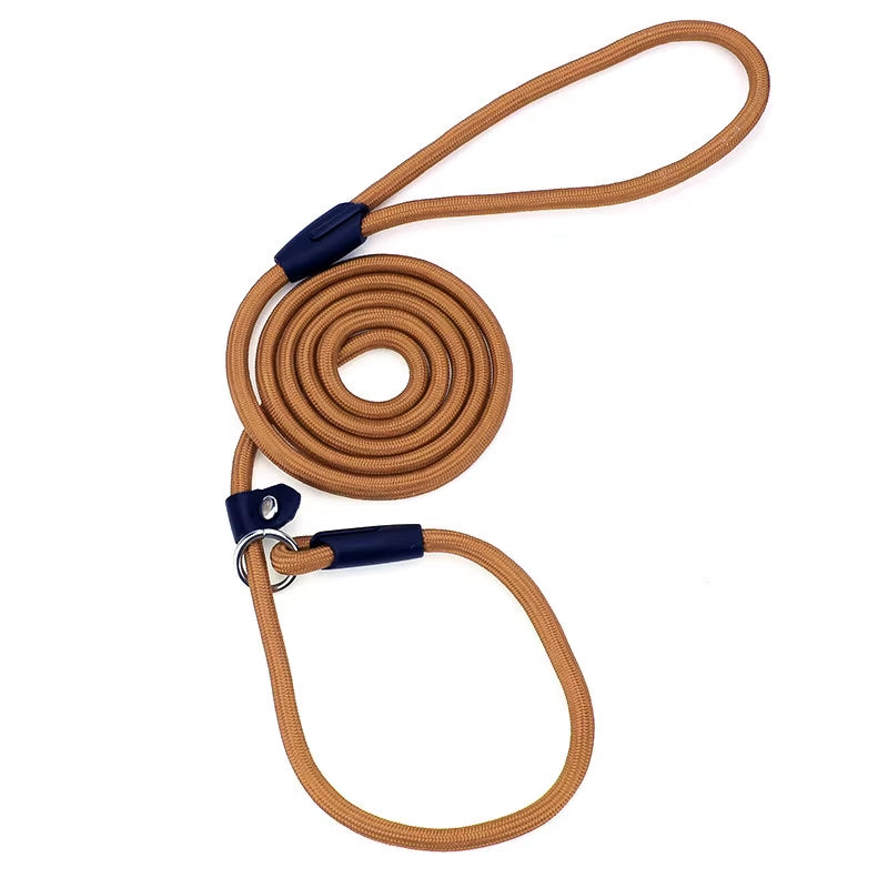 130Cm Sturdy Nylon Pet Dog round Rope Lead Adjustable Dog Collar Leash for Small Dogs Training Puppy P Chain Walking Pets Leads
