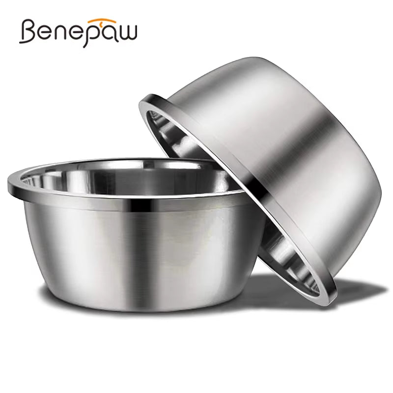 Stainless Steel Bowls for Dogs Eco-Friendly Smooth Edge Stable Bottom Pet Food Water Bowl for Small Medium Large Dogs