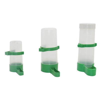 Pet Bird Automatic Drink Water Feeding Parrot Bird Drinker Feeder Watering Plastic with Clip for Aviary Budgie Cockatiel 1 Set